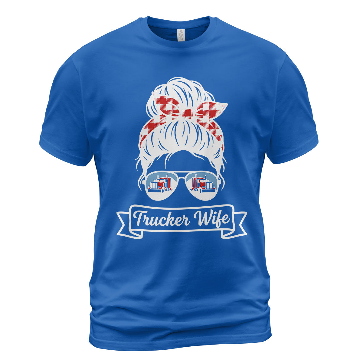 Messy Bun Trucker Wife Heavy Cotton T-Shirt