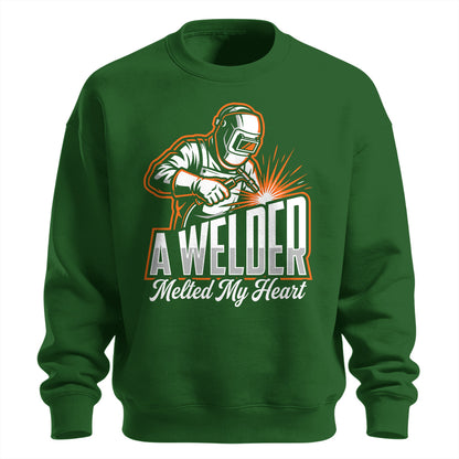 A Welder Melted My Heart Sweatshirt