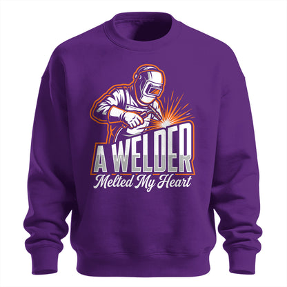 A Welder Melted My Heart Sweatshirt