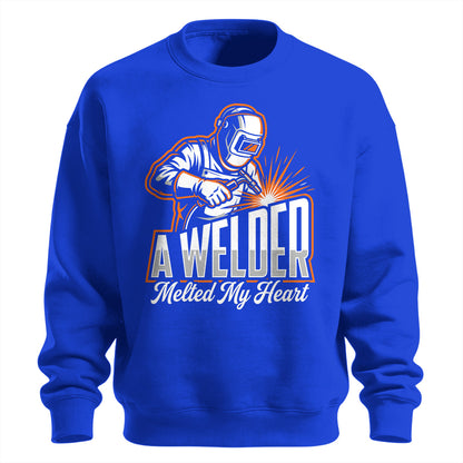 A Welder Melted My Heart Sweatshirt