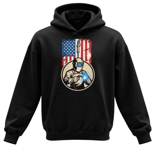 American Flag Welder Hoodie