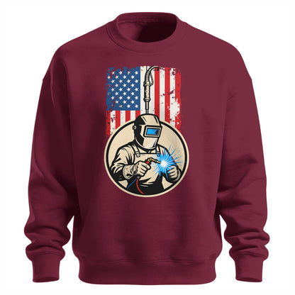 American Flag Welder Sweatshirt