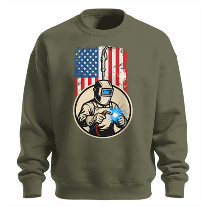American Flag Welder Sweatshirt