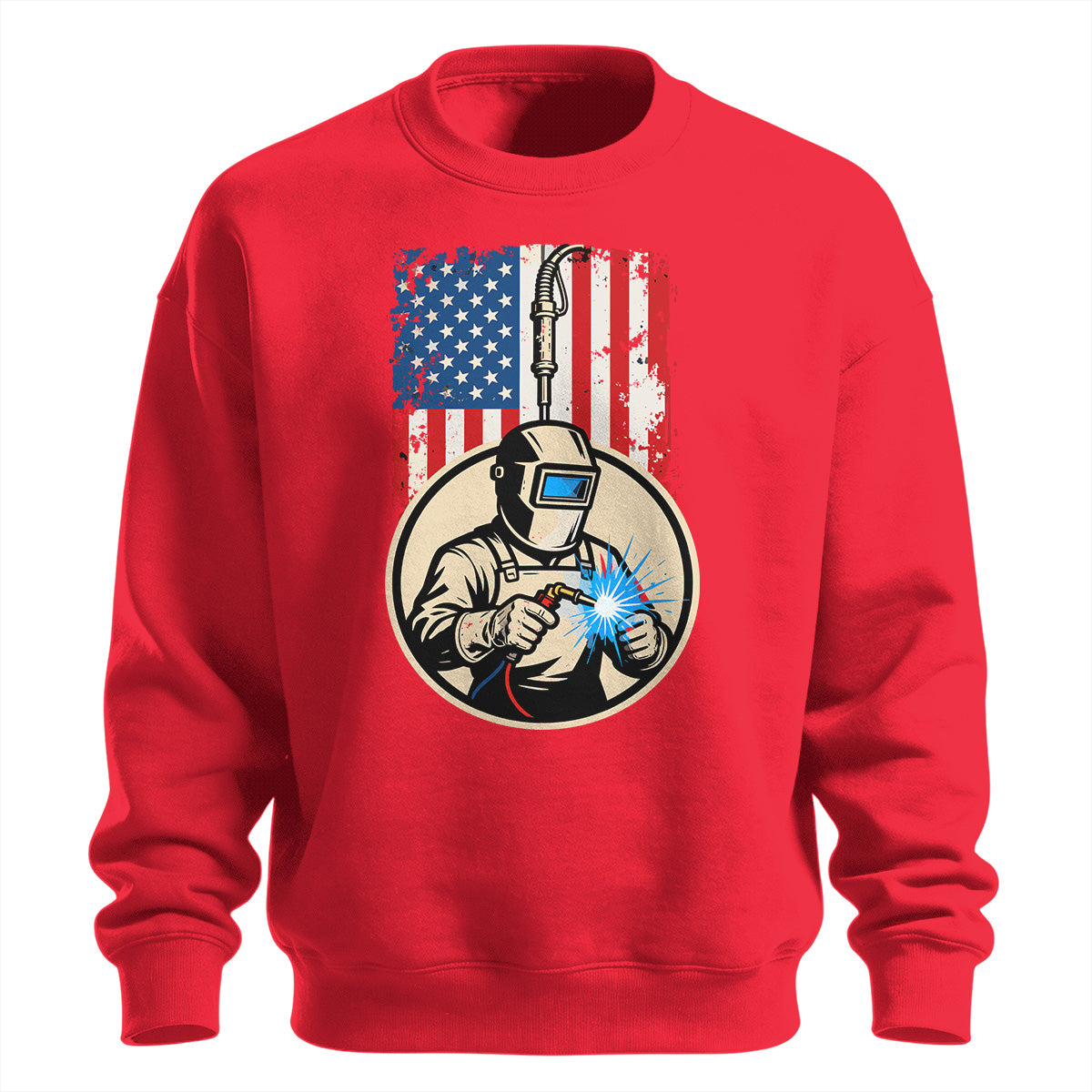 American Flag Welder Sweatshirt