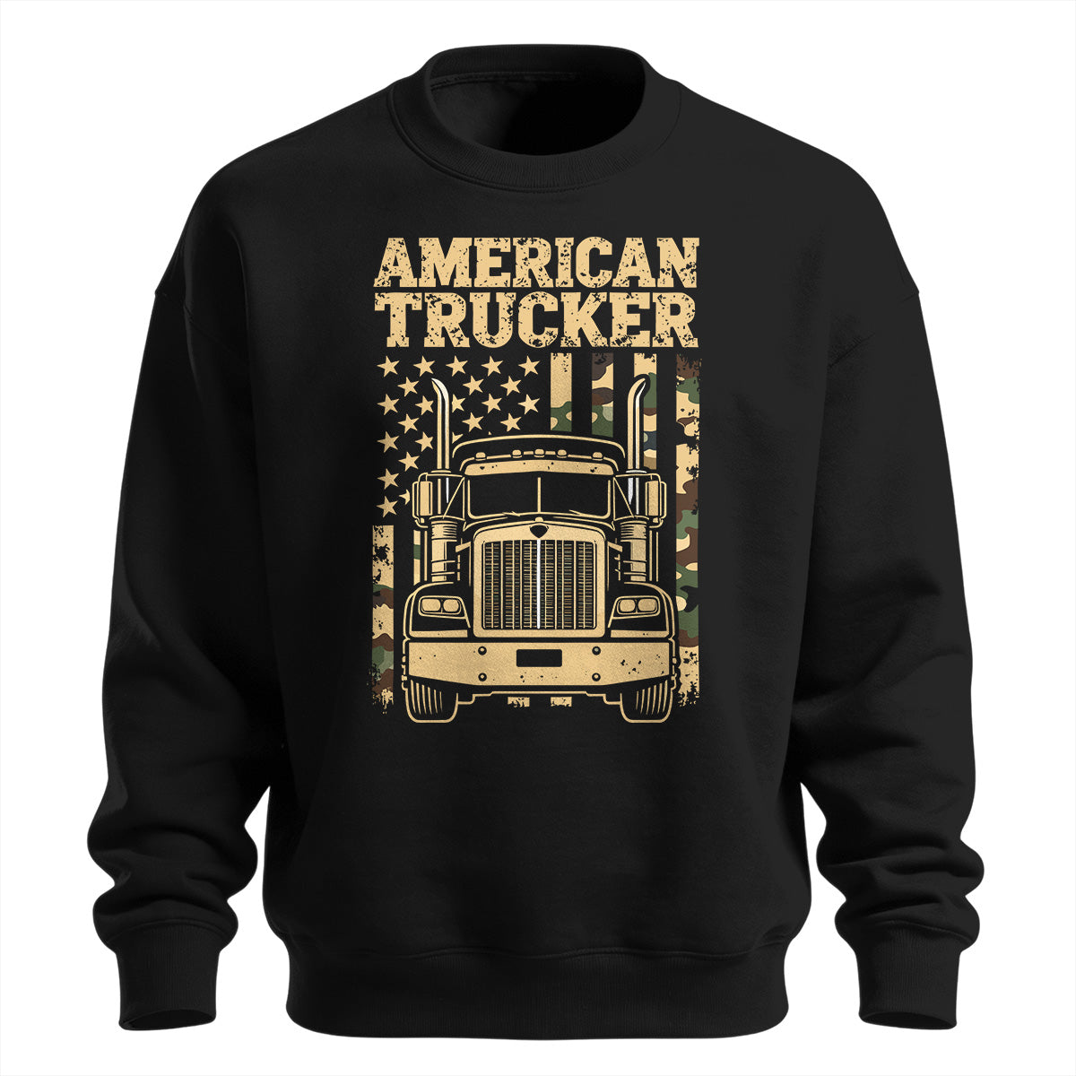 American Trucker Camo Flag Sweatshirt