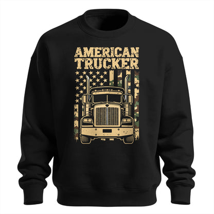 American Trucker Camo Flag Sweatshirt