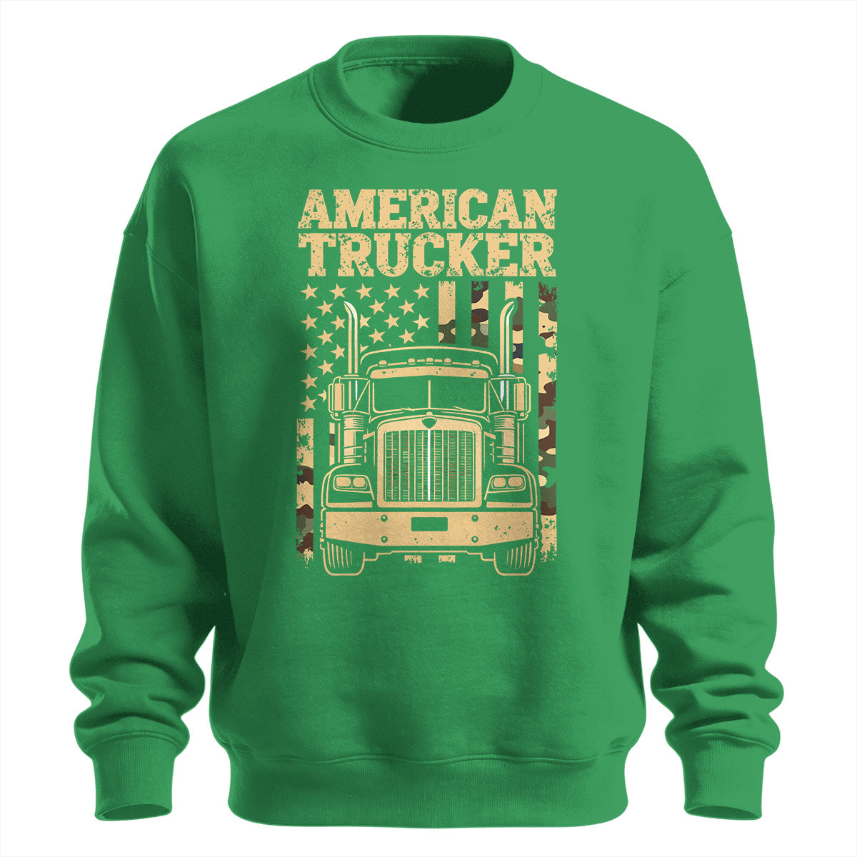 American Trucker Camo Flag Sweatshirt