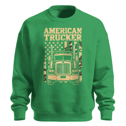 American Trucker Camo Flag Sweatshirt