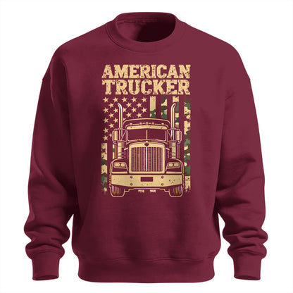 American Trucker Camo Flag Sweatshirt