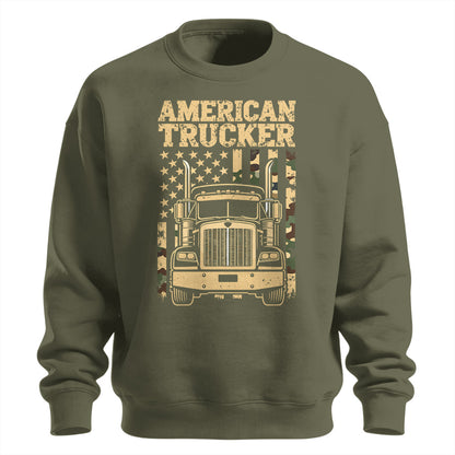 American Trucker Camo Flag Sweatshirt