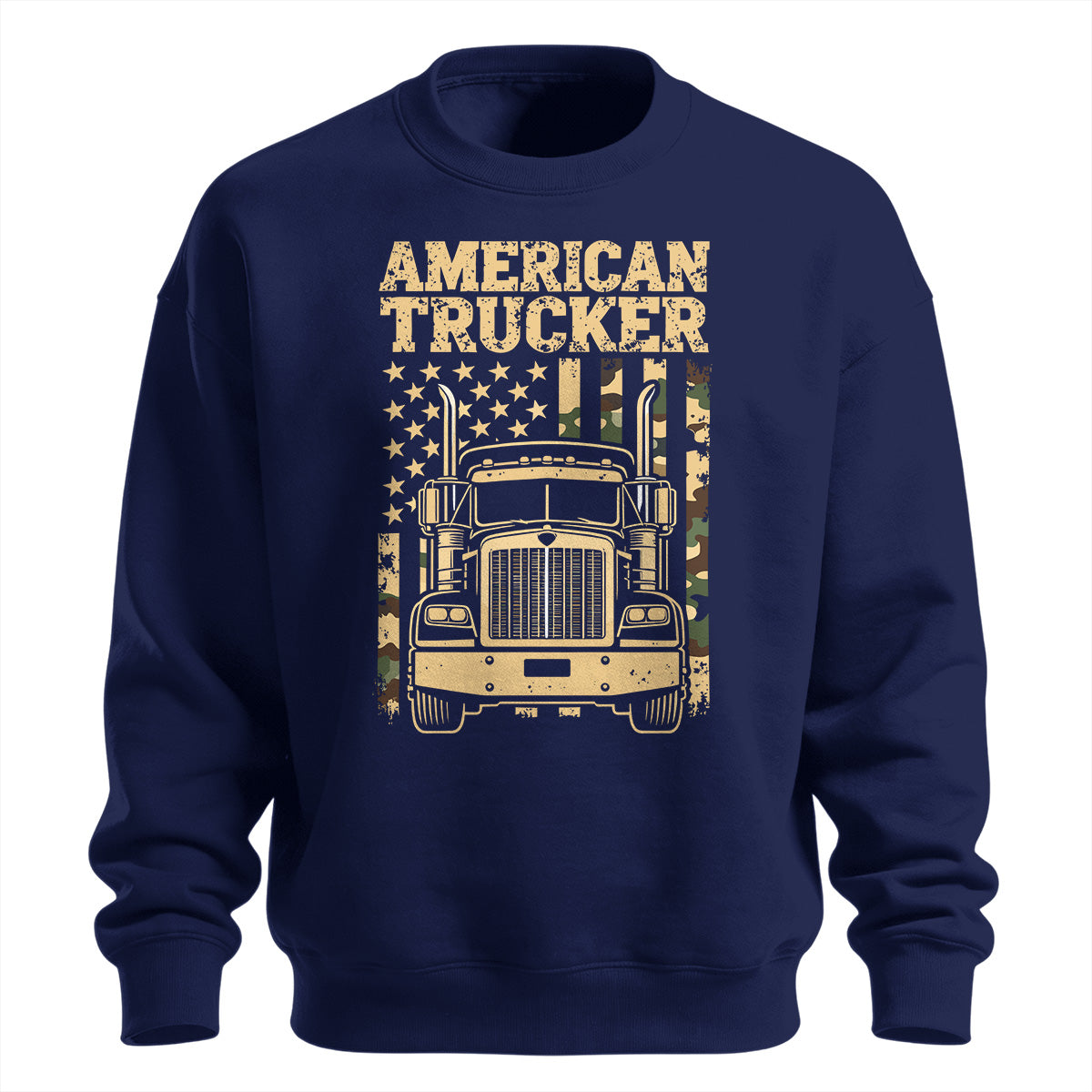American Trucker Camo Flag Sweatshirt