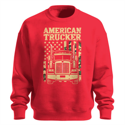 American Trucker Camo Flag Sweatshirt