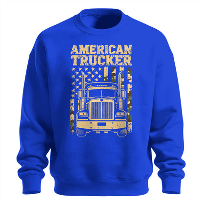 American Trucker Camo Flag Sweatshirt