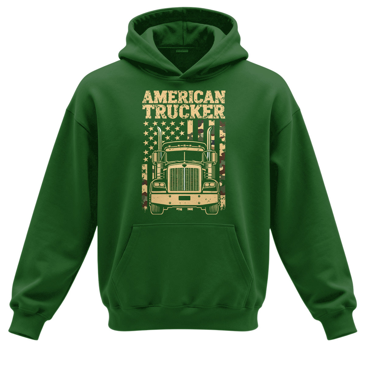 American Trucker Camo Flag Hoodie