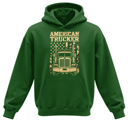 American Trucker Camo Flag Hoodie