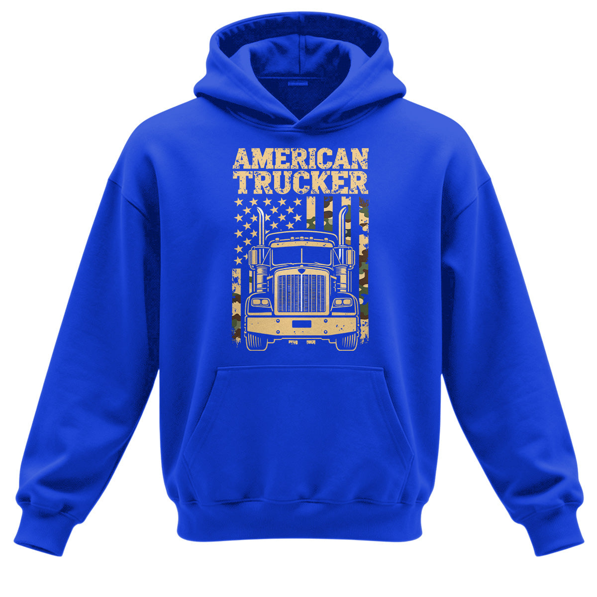 American Trucker Camo Flag Hoodie