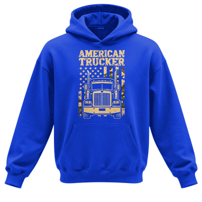 American Trucker Camo Flag Hoodie