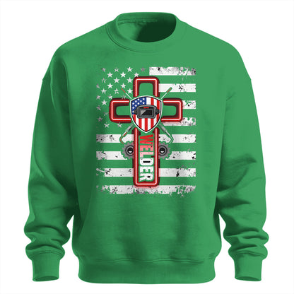 American Welder Cross & Flag Sweatshirt