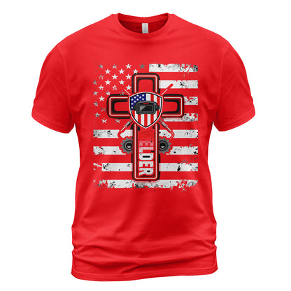American Welder Cross & Flag T-Shirt