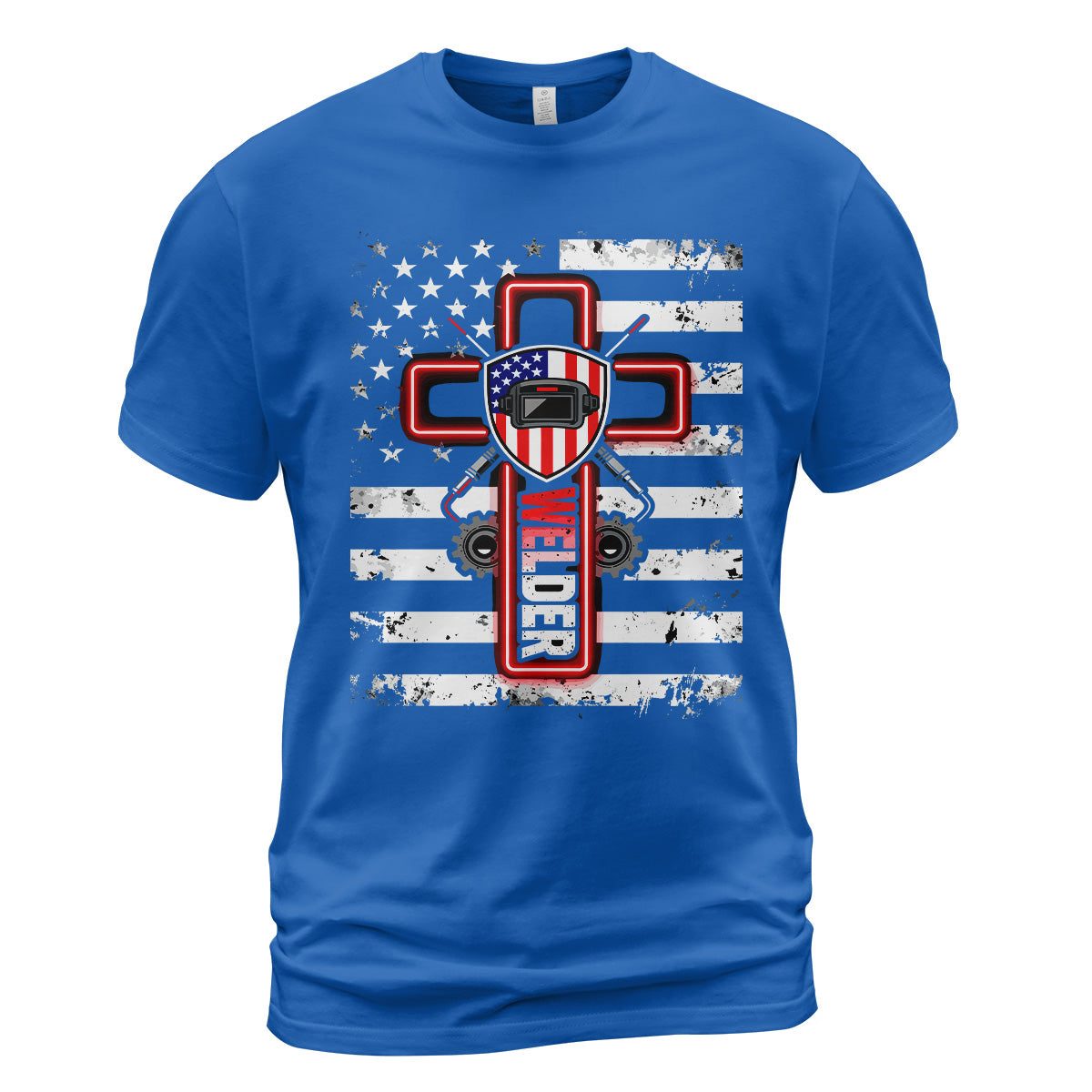 American Welder Cross & Flag T-Shirt