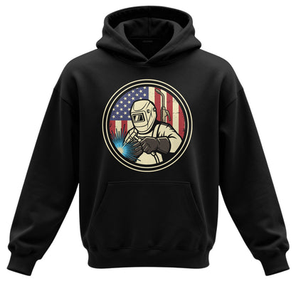 American Welder Flag Hoodie