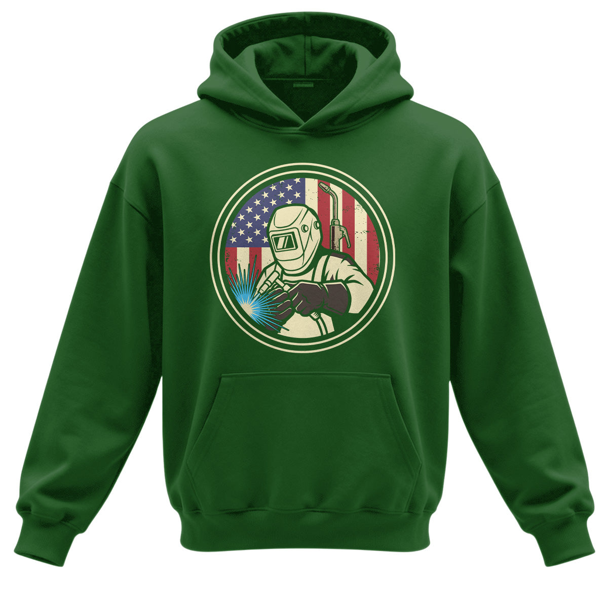 American Welder Flag Hoodie