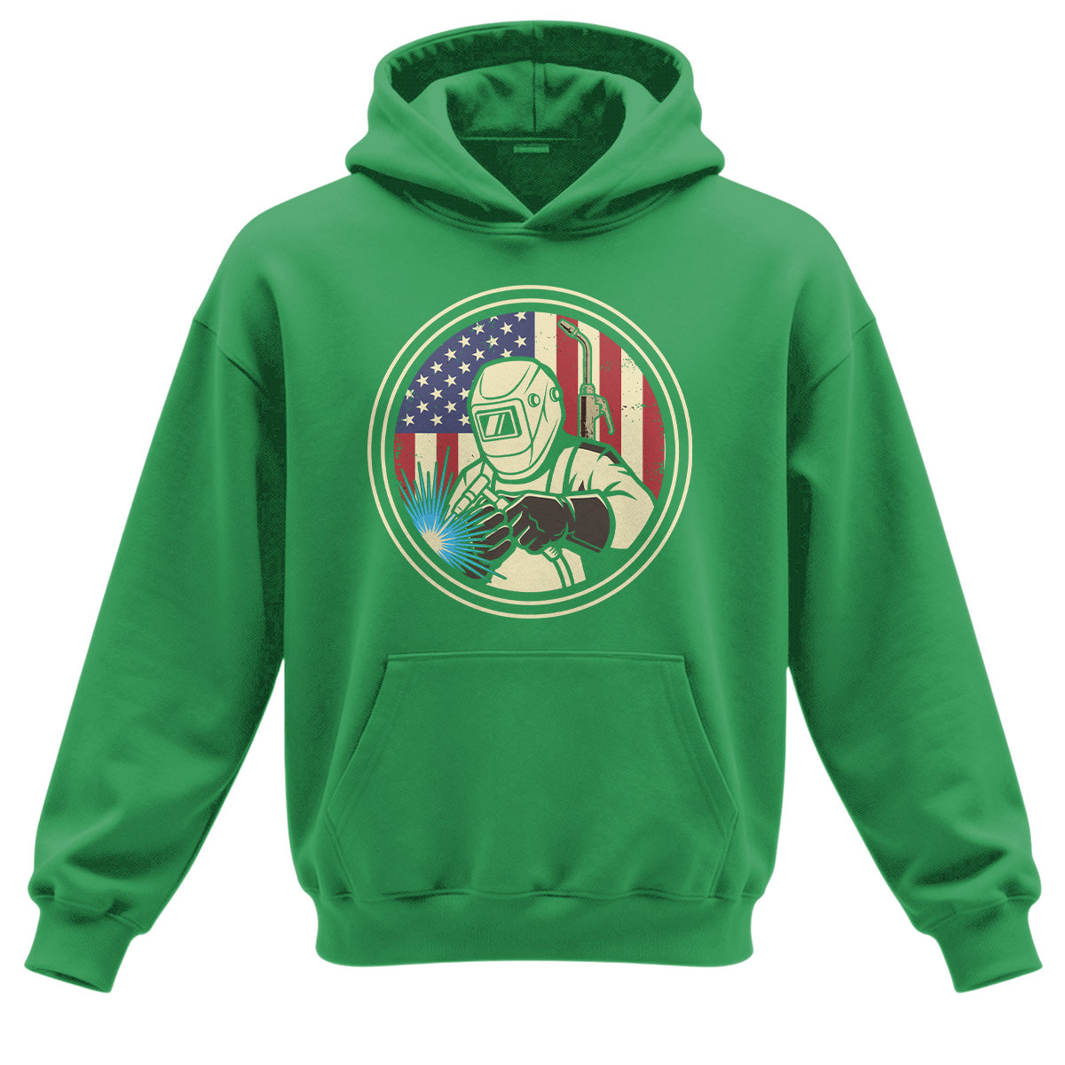 American Welder Flag Hoodie