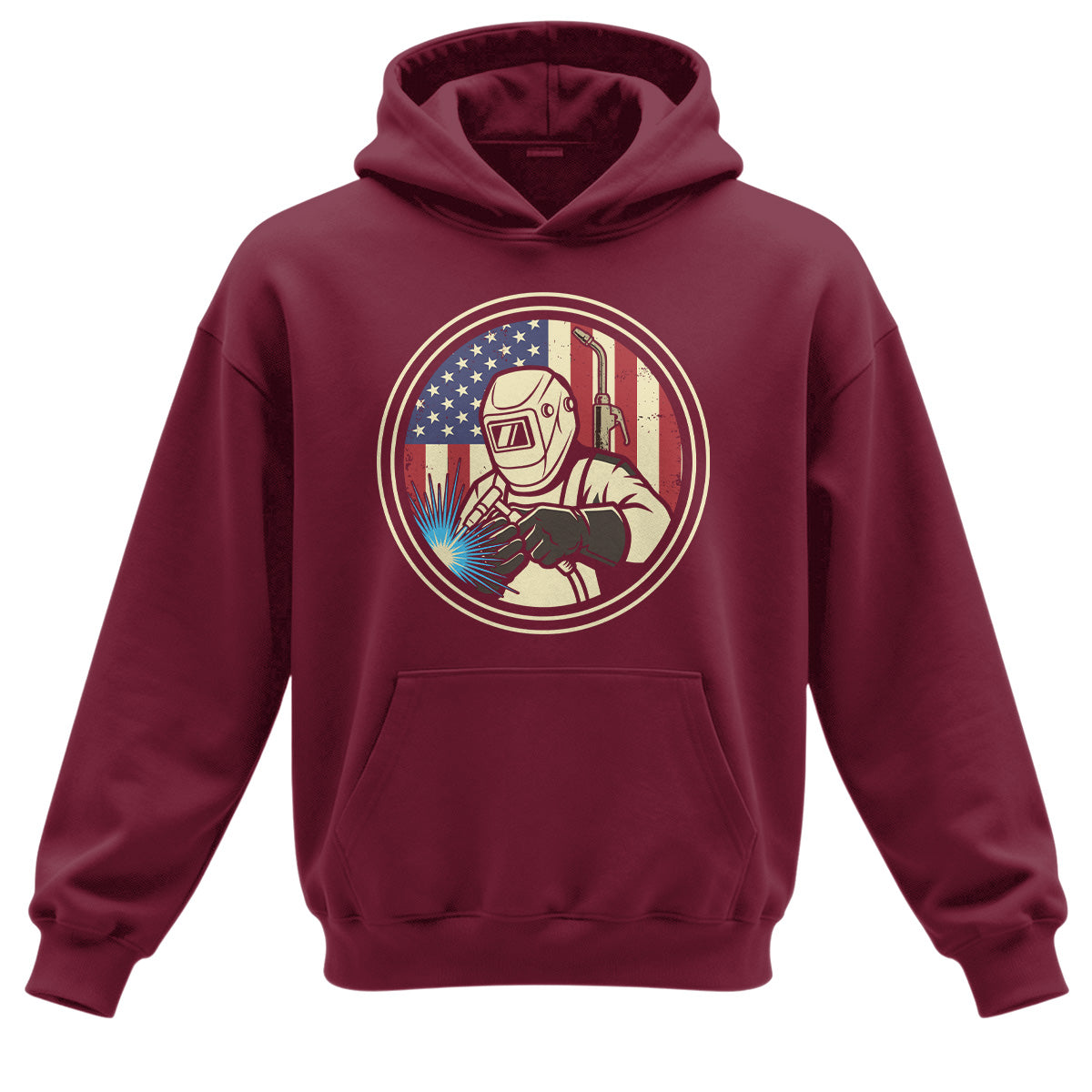 American Welder Flag Hoodie