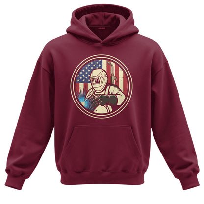 American Welder Flag Hoodie