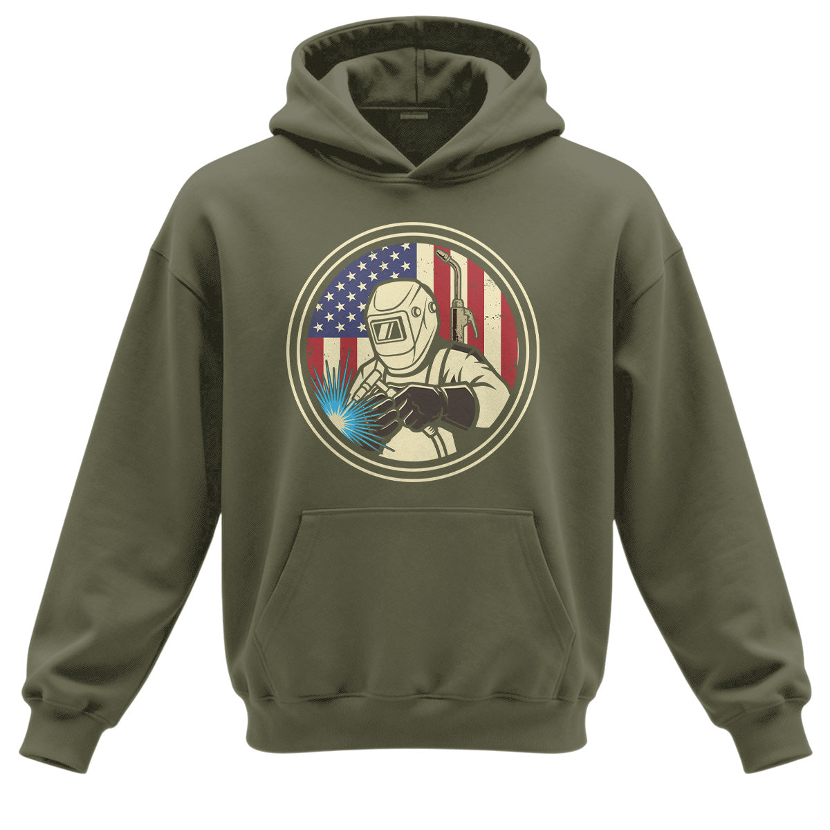 American Welder Flag Hoodie