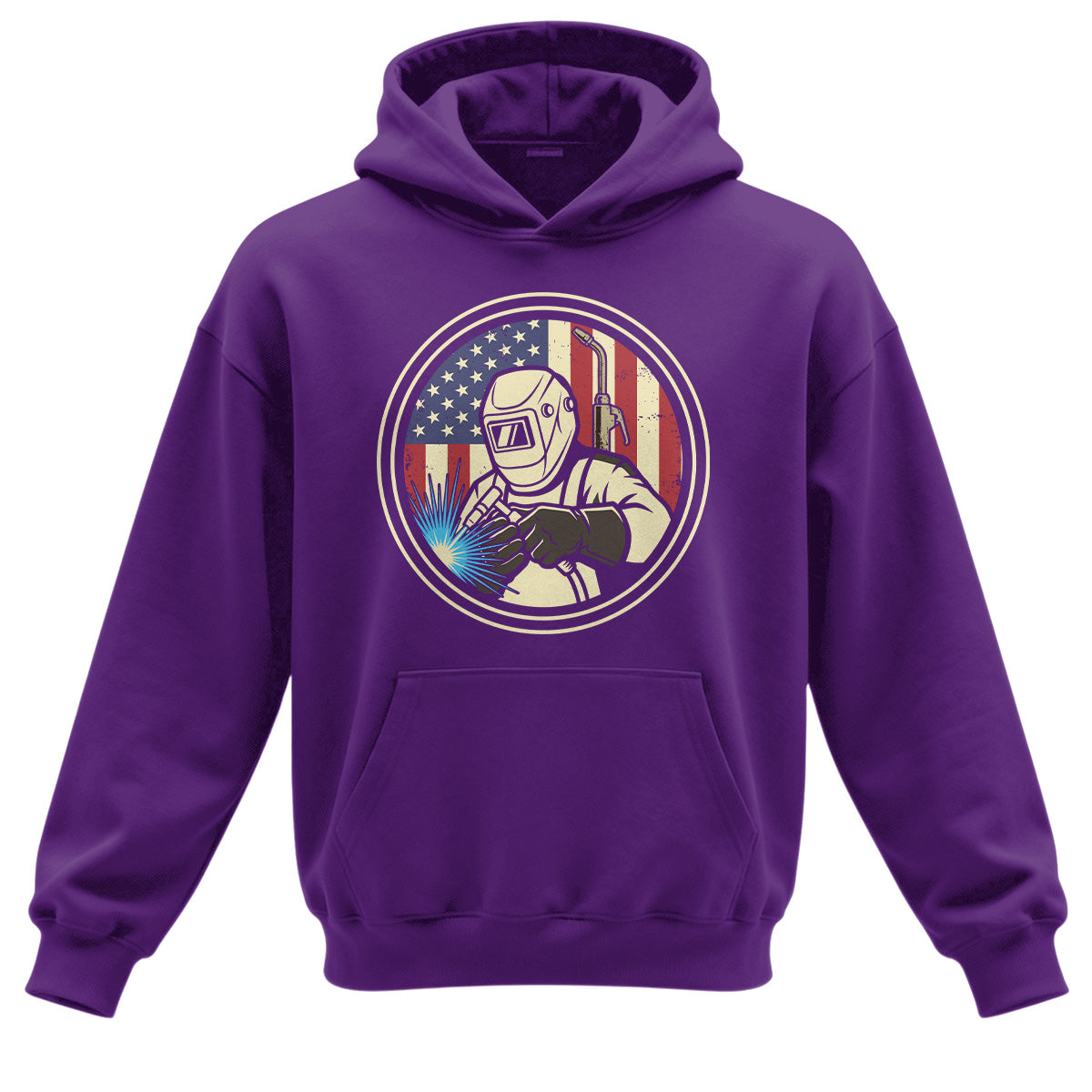 American Welder Flag Hoodie