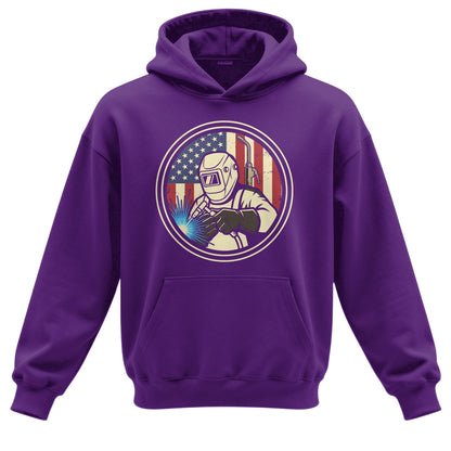 American Welder Flag Hoodie