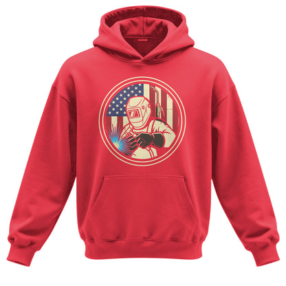 American Welder Flag Hoodie