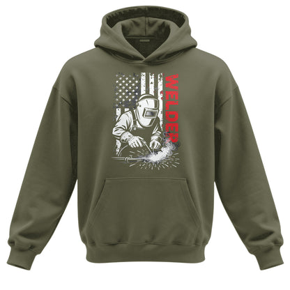 American Welder Flag Hoodie