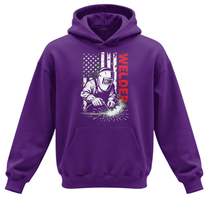 American Welder Flag Hoodie