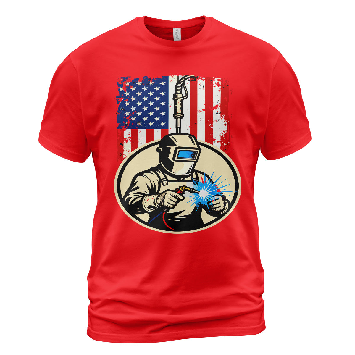 American Welder Flag T-Shirt
