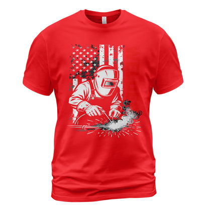 American Welder Flag T-Shirt