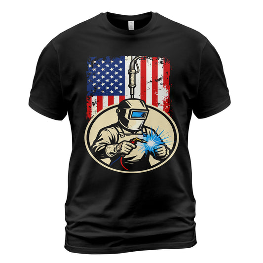 American Welder Flag T-Shirt
