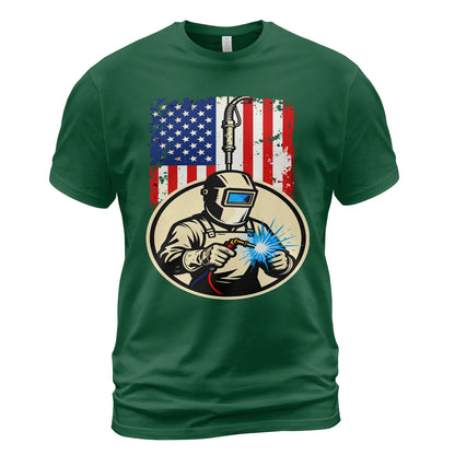 American Welder Flag T-Shirt