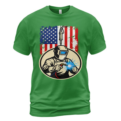 American Welder Flag T-Shirt