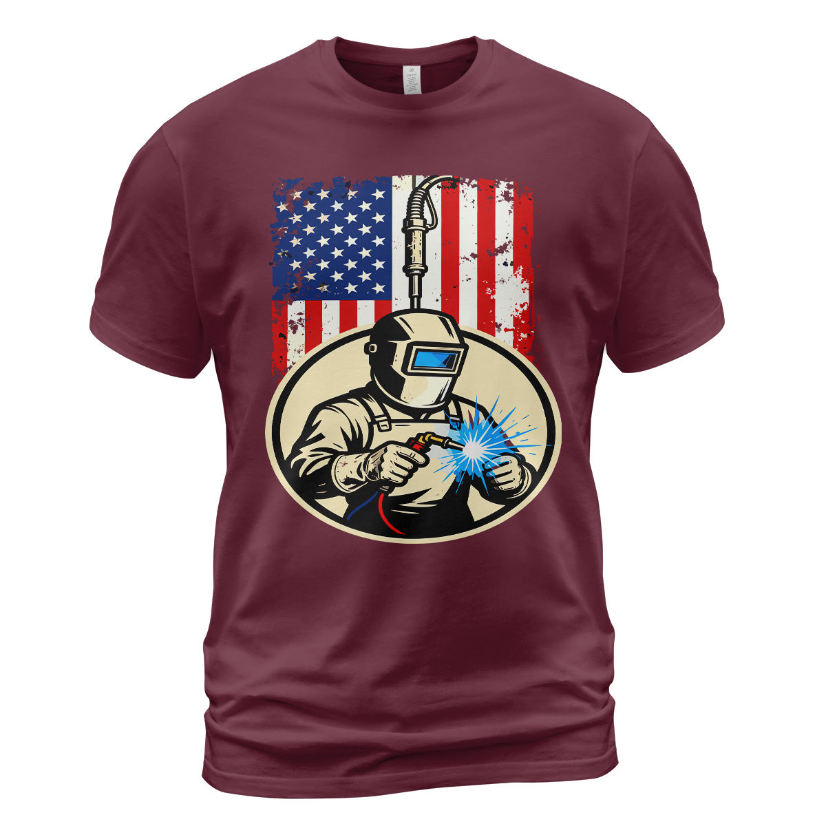 American Welder Flag T-Shirt