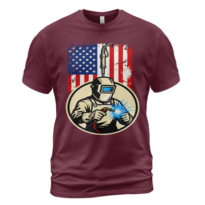 American Welder Flag T-Shirt