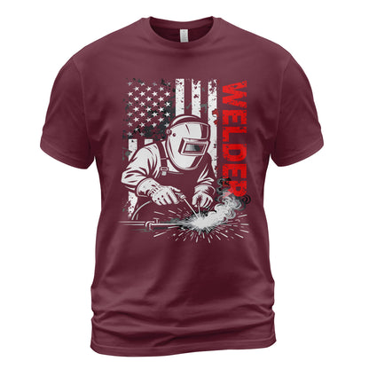 American Welder Flag T-Shirt