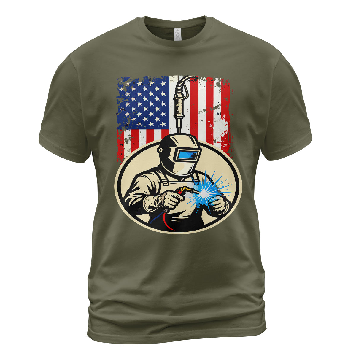American Welder Flag T-Shirt