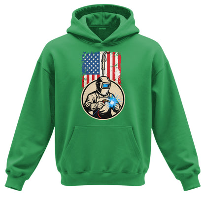 American Flag Welder Hoodie