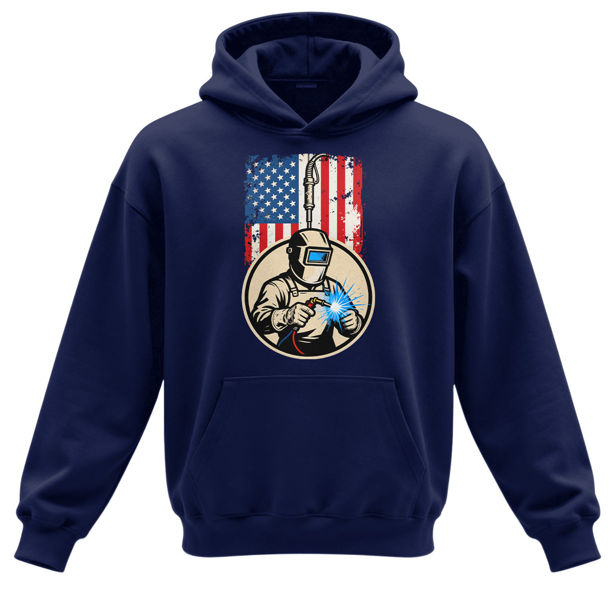 American Flag Welder Hoodie