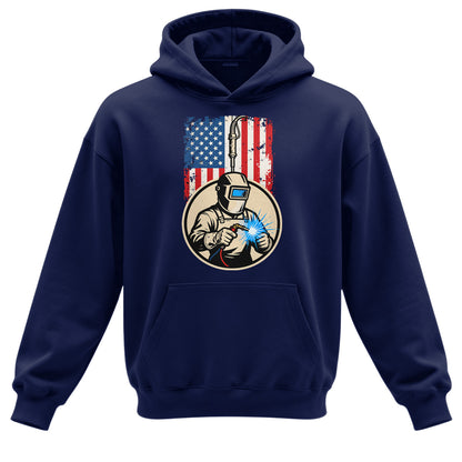 American Flag Welder Hoodie