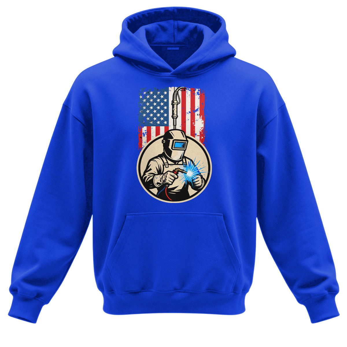 American Flag Welder Hoodie
