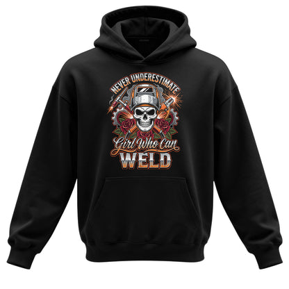Badass Girl Welder Skull Hoodie