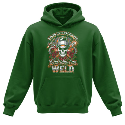Badass Girl Welder Skull Hoodie